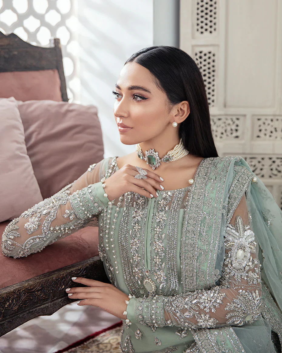 Gulaal | Meherma Wedding Formals Collection | Zeba Embroidered Net 3-Piece Suit WS-21