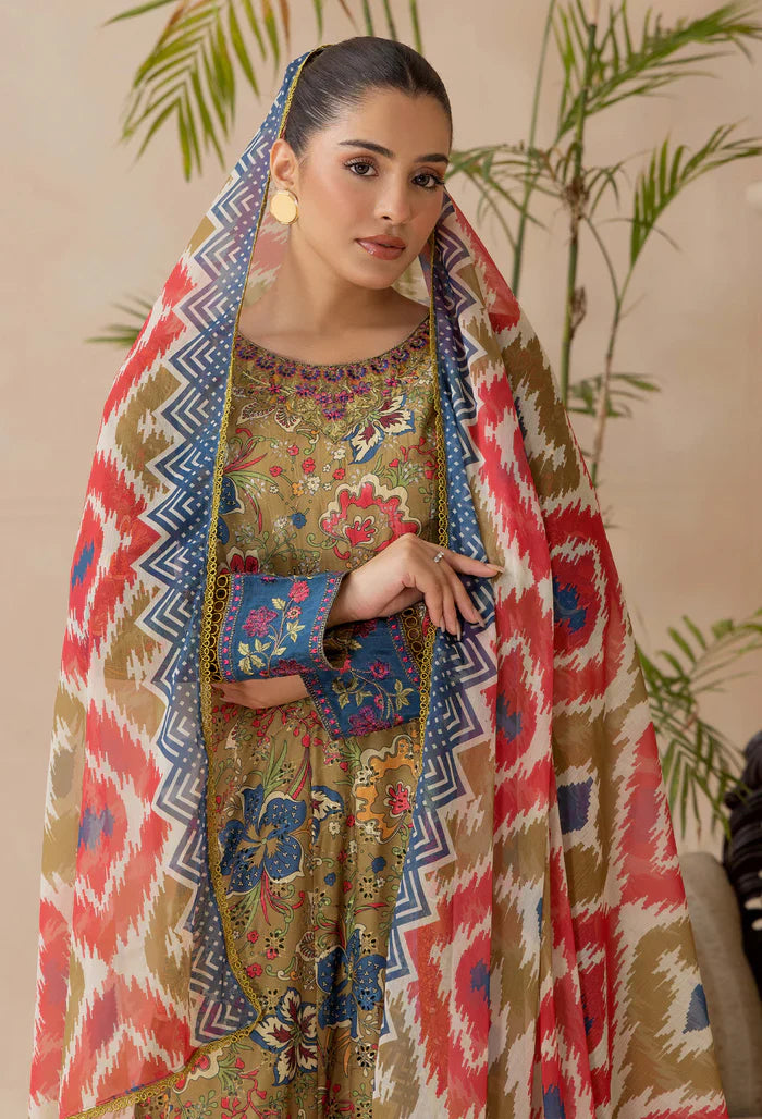 Adans Libas | Adans Chikankari Satin Lawn| CHIKANKARI 818105