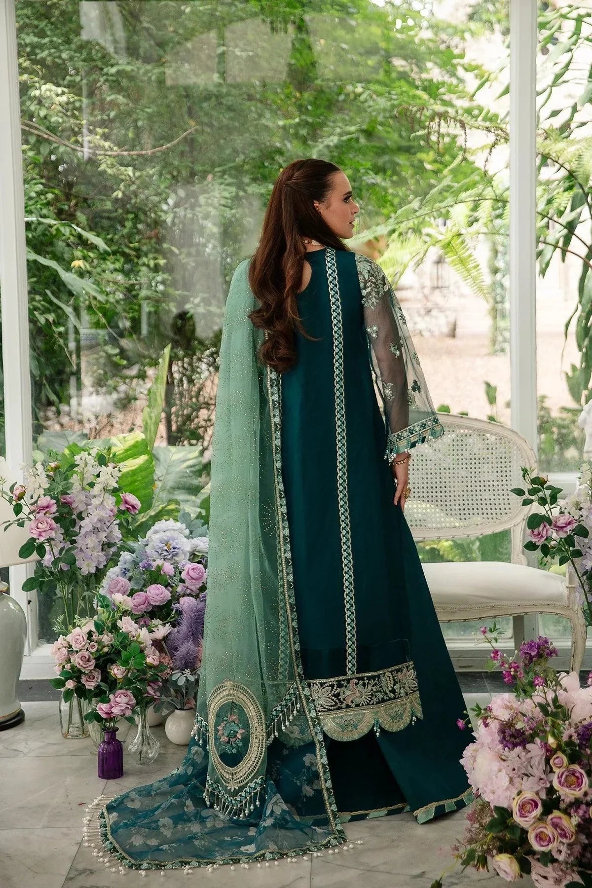 AJR Couture | Alif Luxury Wedding Formals 23 | Teal - House Of Hania