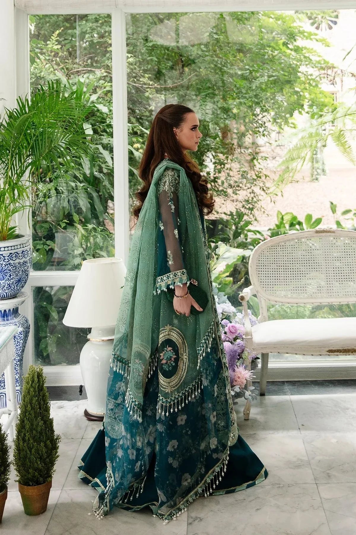 AJR Couture | Alif Luxury Wedding Formals 23 | Teal - House Of Hania
