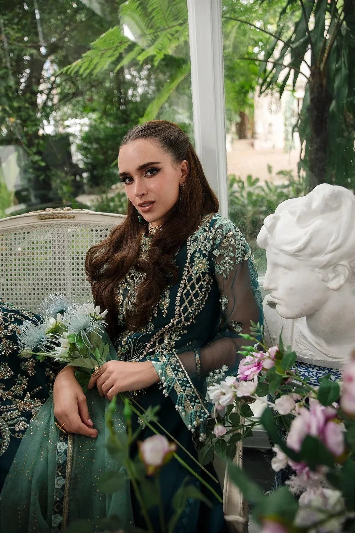 AJR Couture | Alif Luxury Wedding Formals 23 | Teal - House Of Hania