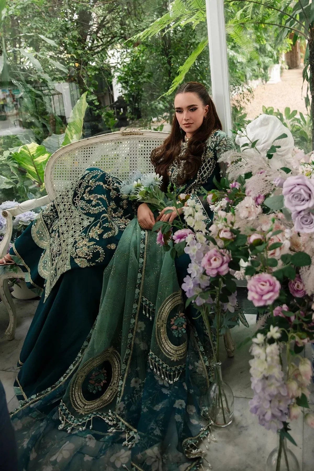 AJR Couture | Alif Luxury Wedding Formals 23 | Teal - House Of Hania
