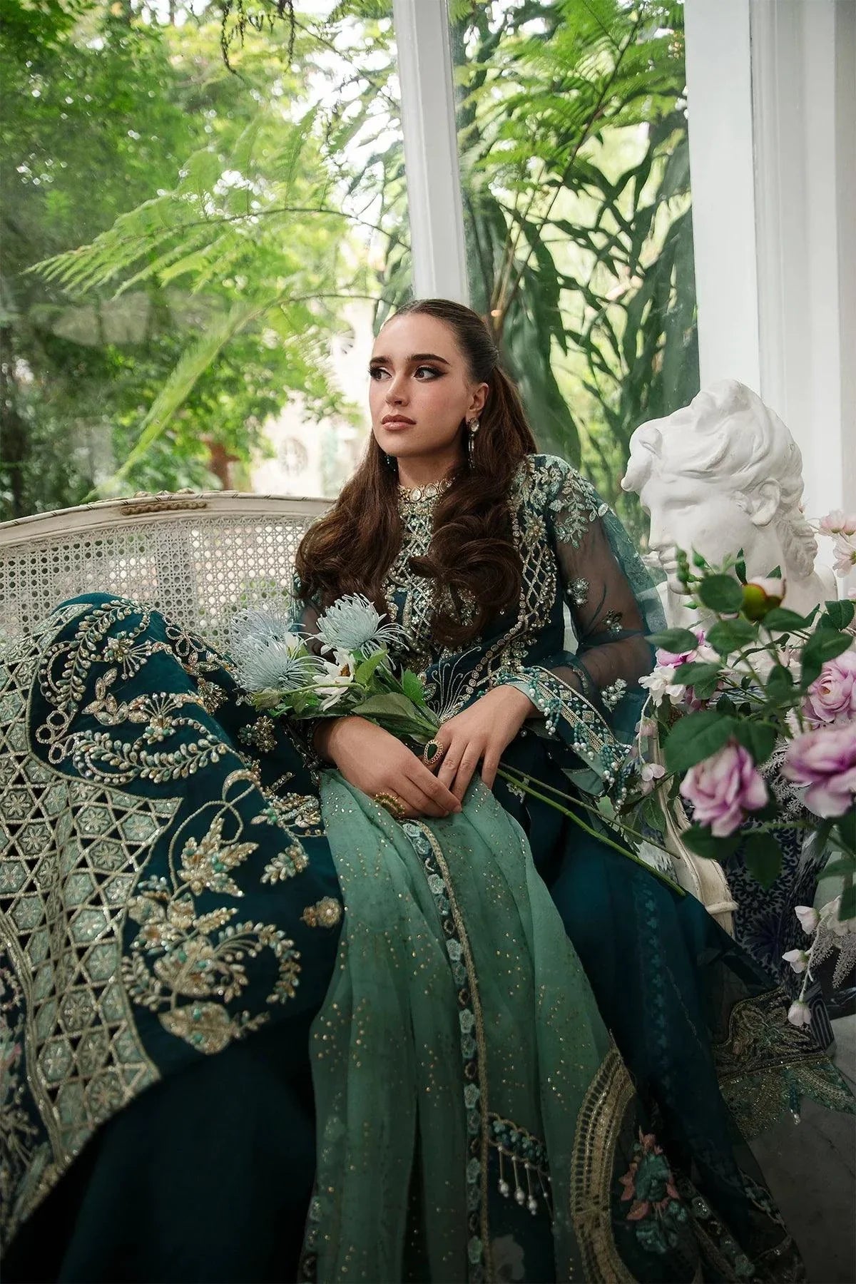AJR Couture | Alif Luxury Wedding Formals 23 | Teal - House Of Hania