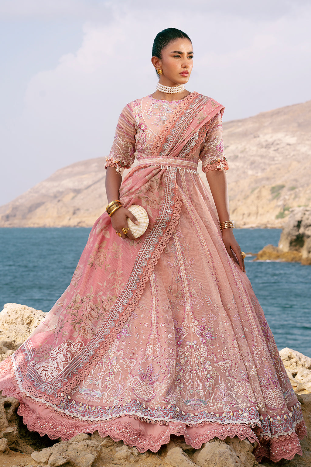 AJR Couture | Dastan Luxury Lawn 25 | Flair - House Of Hania