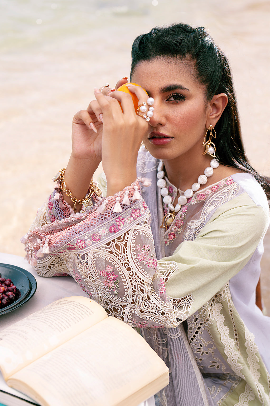 AJR Couture | Dastan Luxury Lawn 25 | Wave - House Of Hania