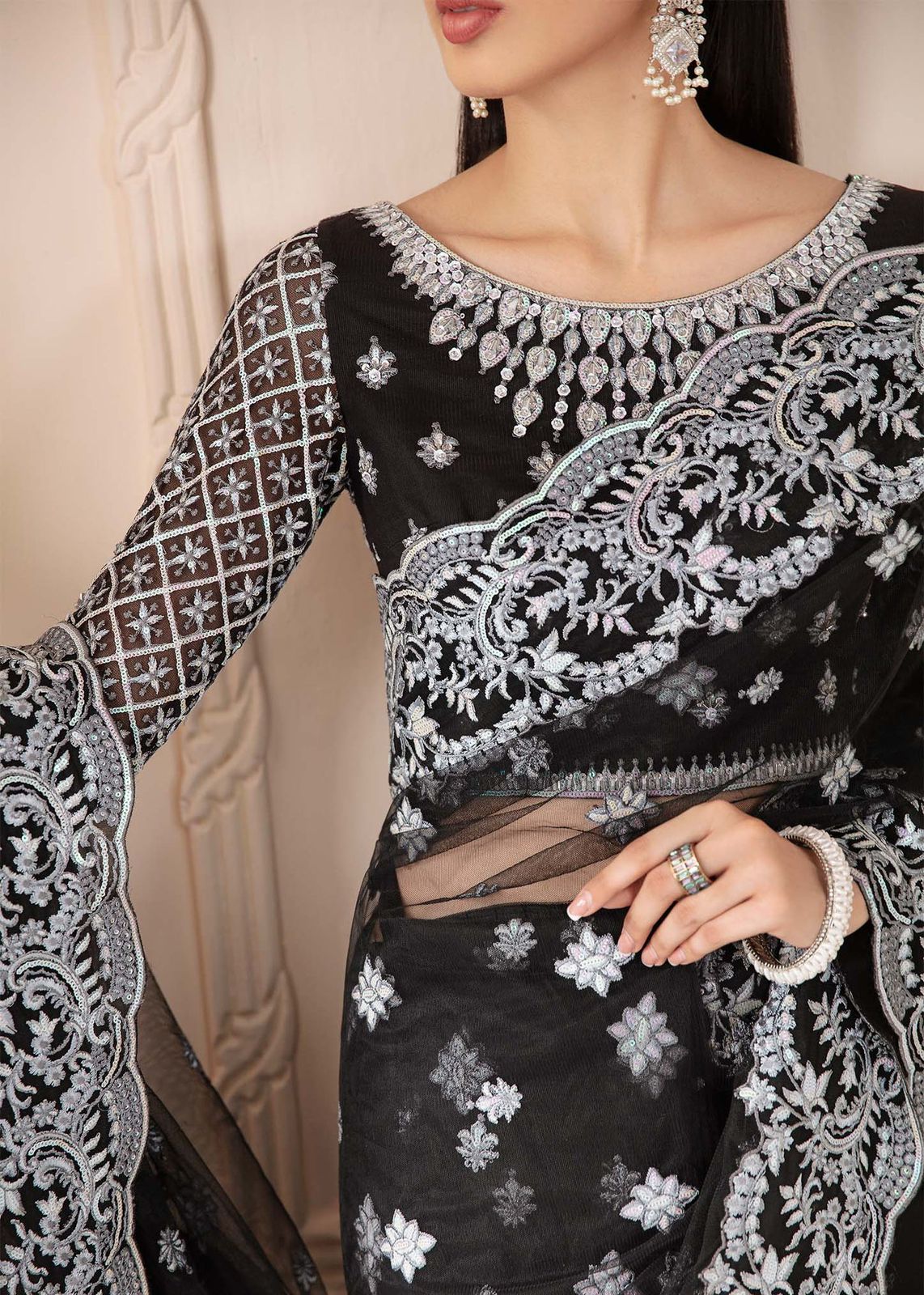 AKBAR ASLAM SILENE U-1441 FORMAL COLLECTION STITCHED - House Of Hania