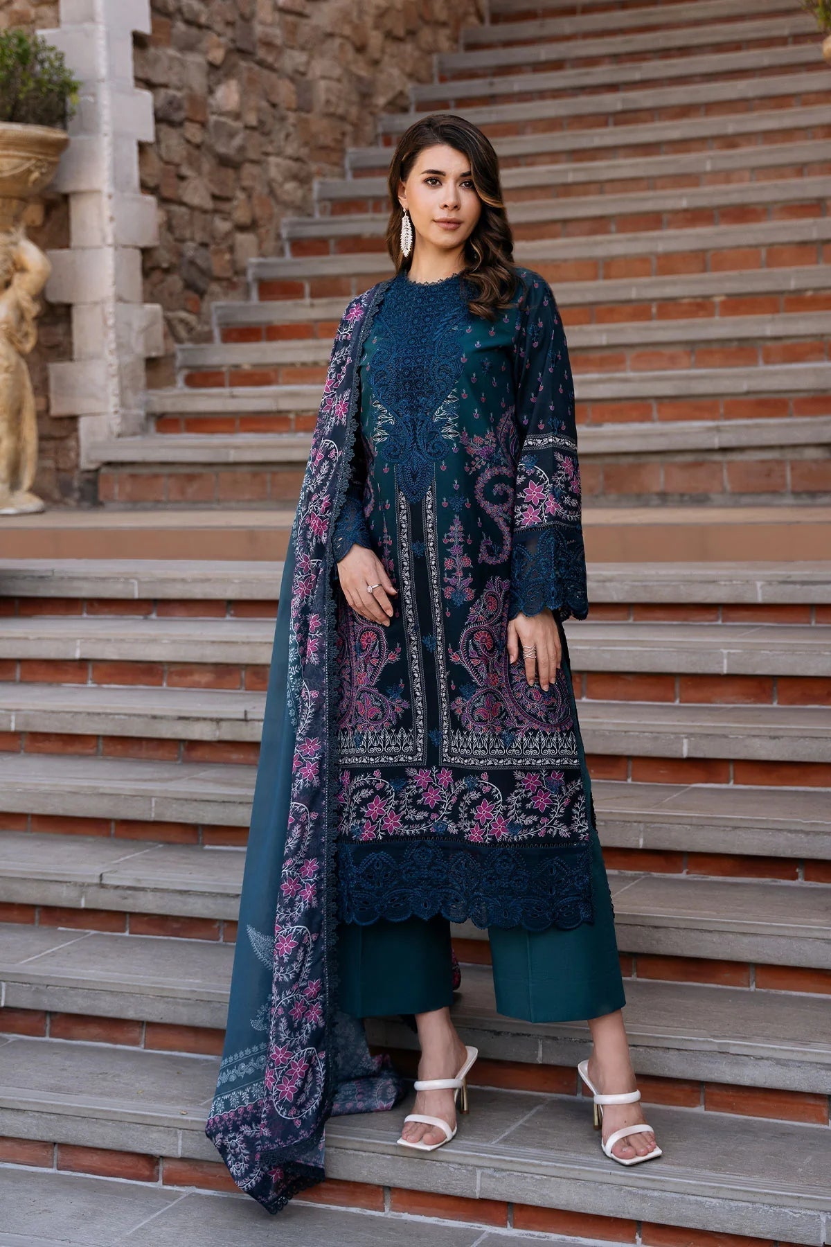 Afrozeh | Damask The Holiday Edit '25 - Lawn | Azrina B - House Of Hania