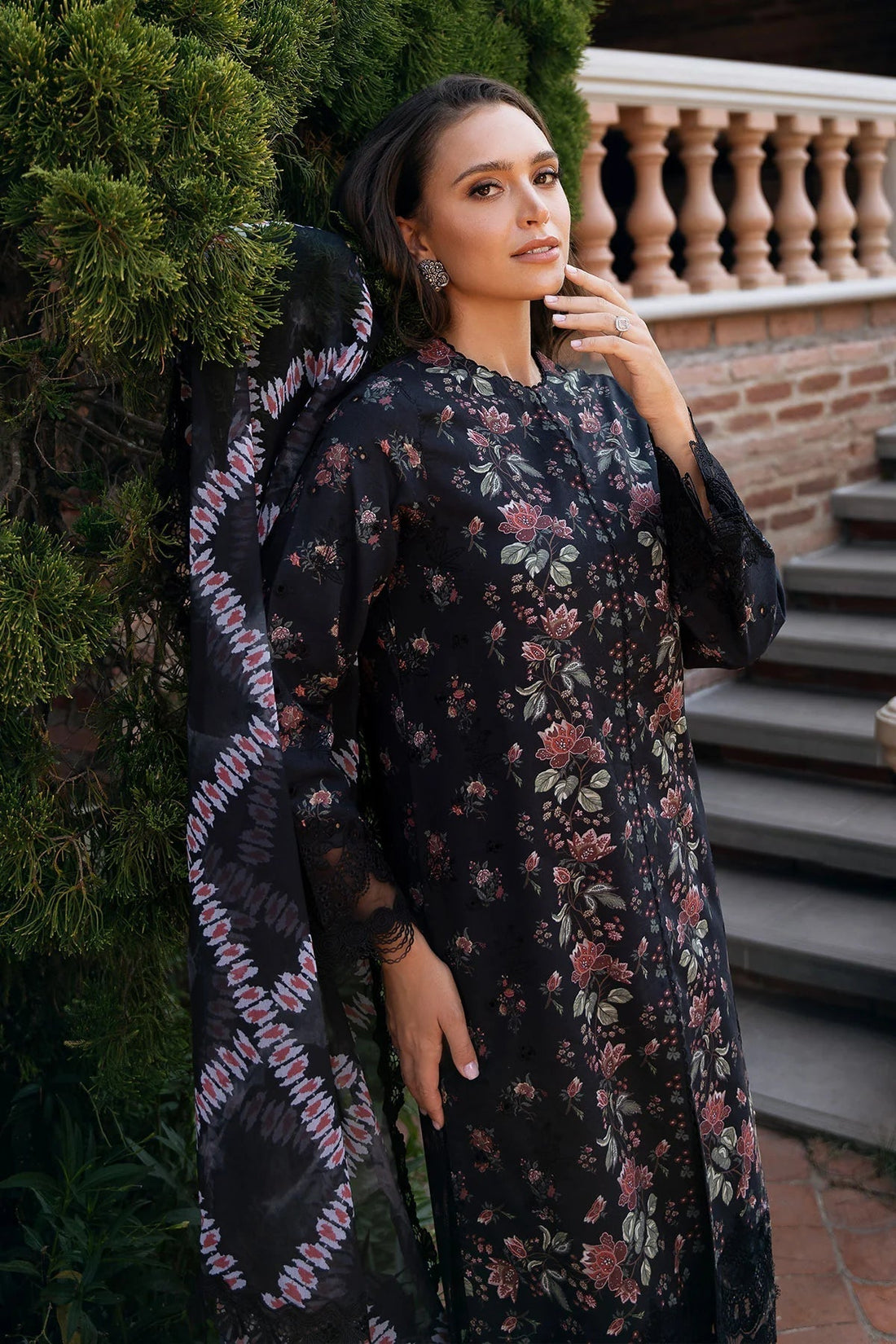 Afrozeh | Damask The Holiday Edit '25 - Lawn | Lorien A - House Of Hania