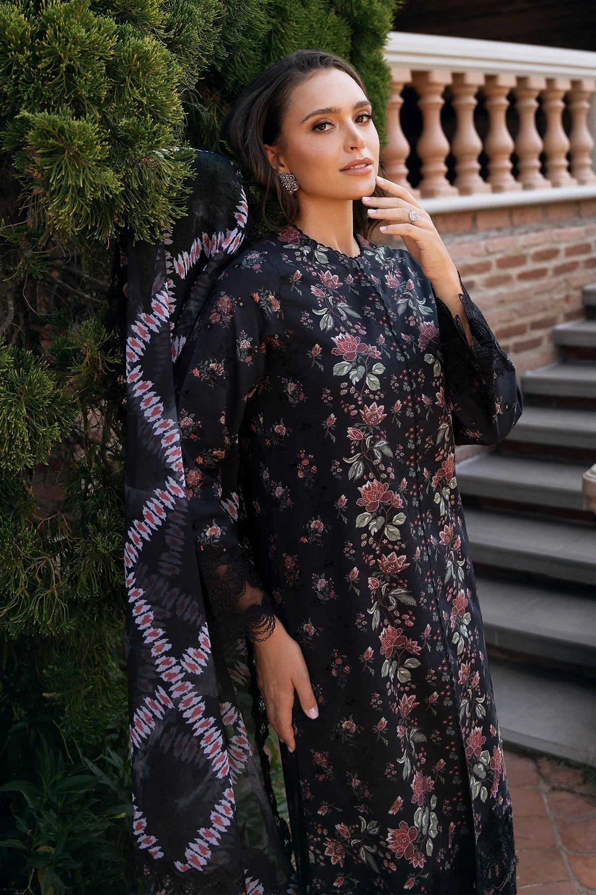 Afrozeh | Damask The Holiday Edit '25 - Lawn | Lorien A - House Of Hania
