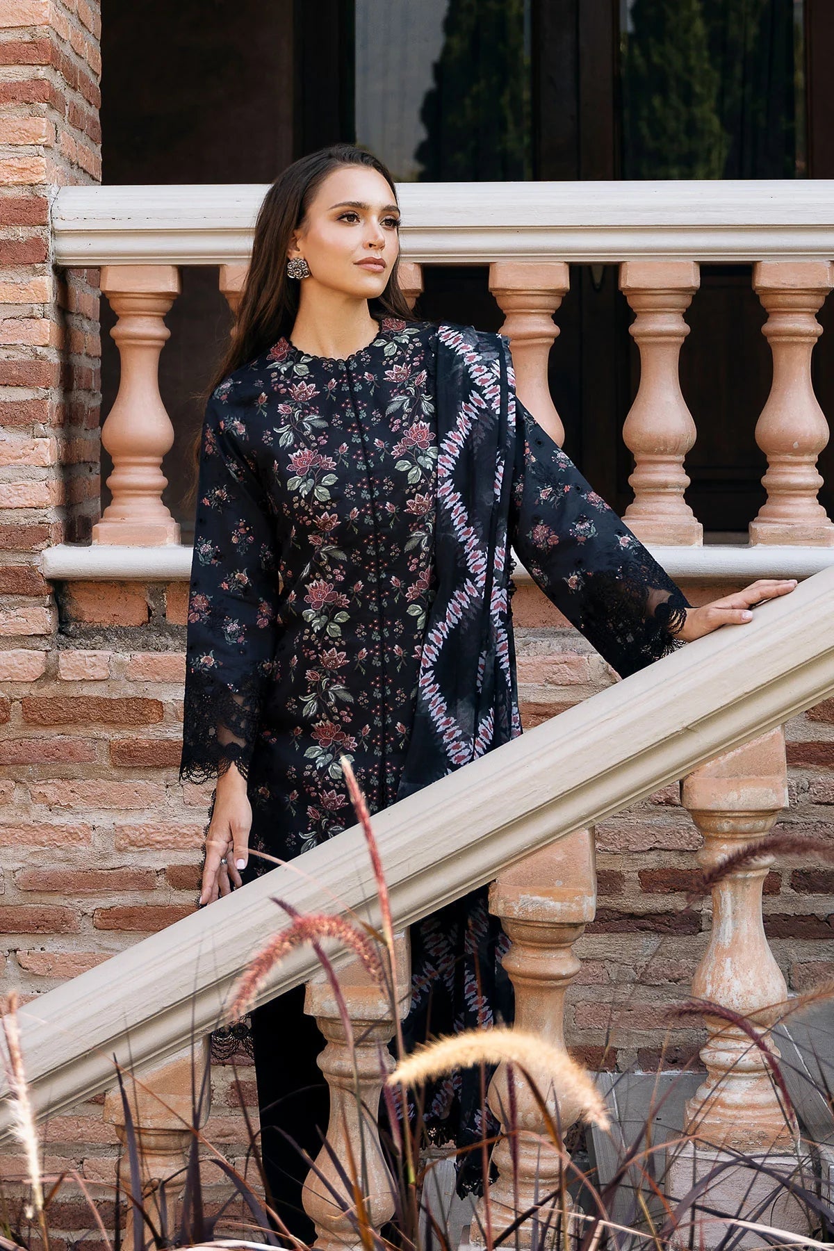 Afrozeh | Damask The Holiday Edit '25 - Lawn | Lorien A - House Of Hania
