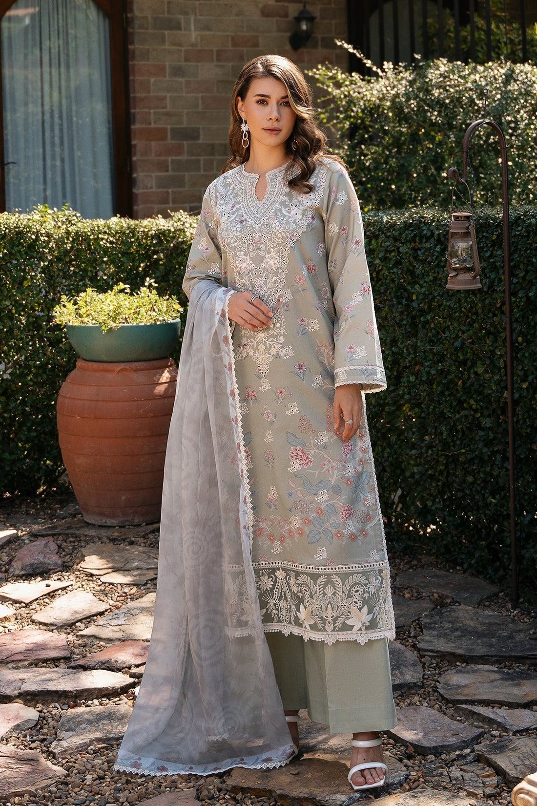 Afrozeh | Damask The Holiday Edit '25 - Lawn | Maelis A - House Of Hania