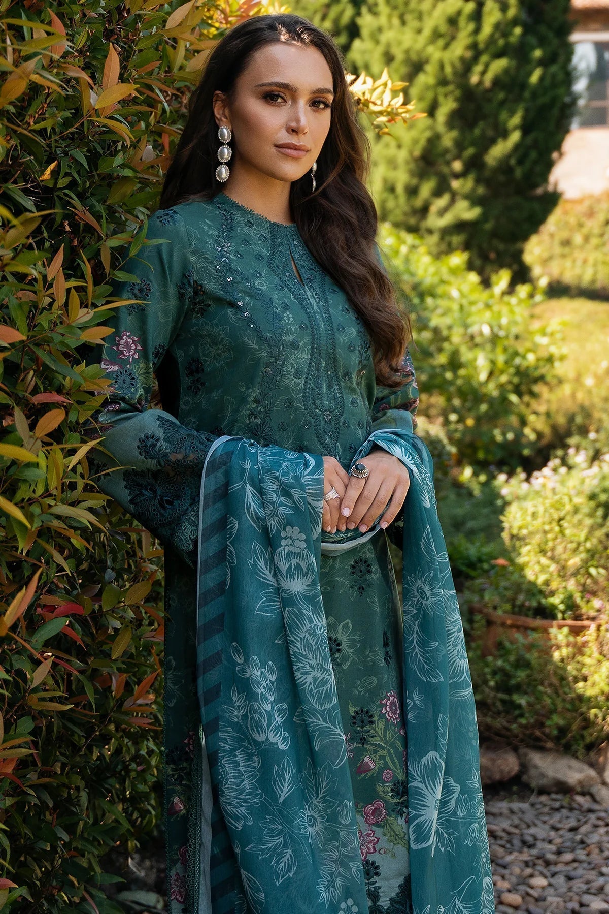 Afrozeh | Damask The Holiday Edit '25 - Lawn | Opaline A - House Of Hania