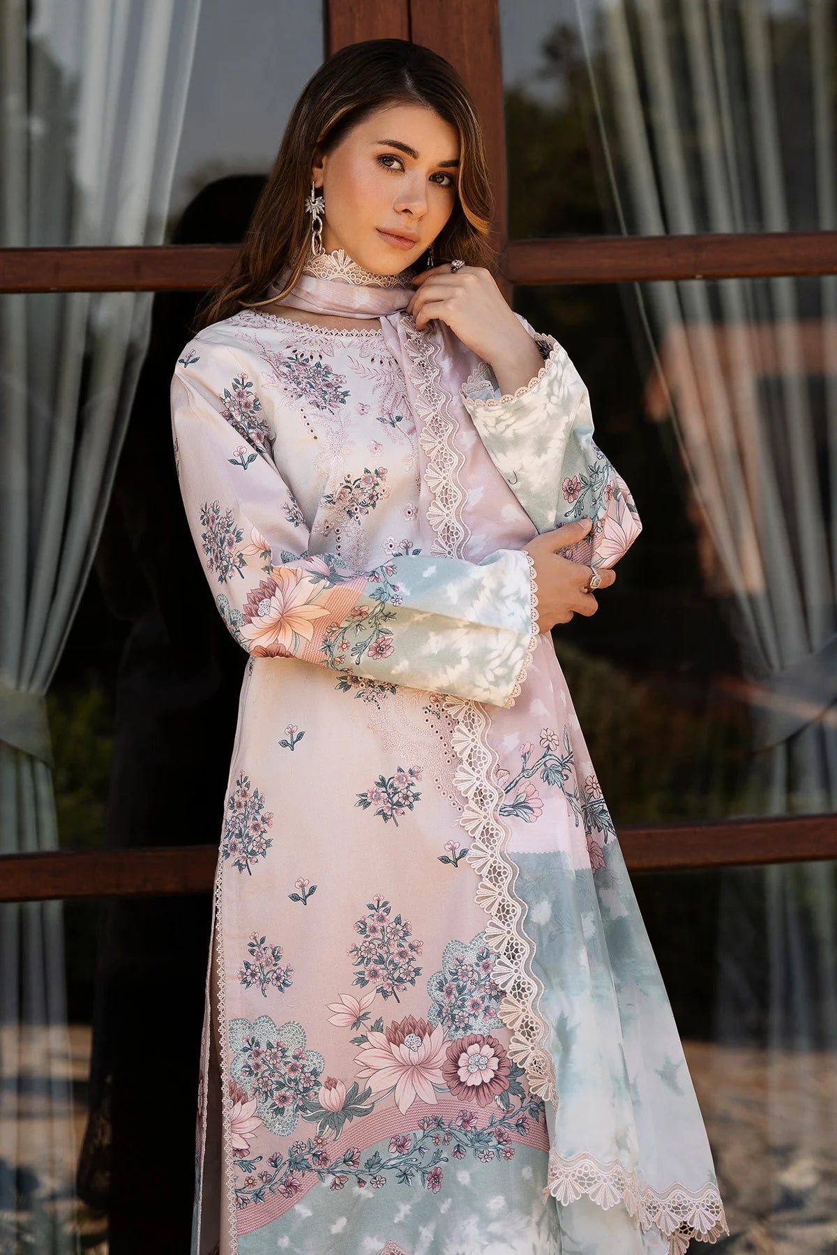 Afrozeh | Damask The Holiday Edit '25 - Lawn | Seraphina B - House Of Hania