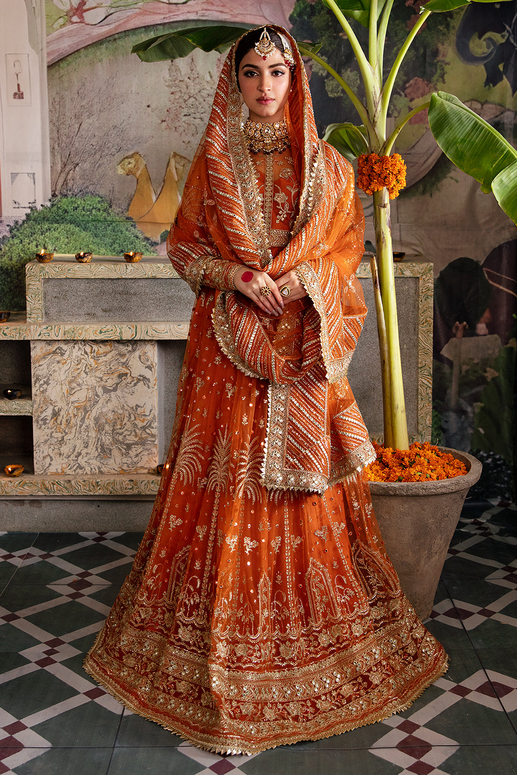 Afrozeh Shehnai Wedding Formal 3Pc Suit AFS-23-V1-01 Dilaab - House Of Hania