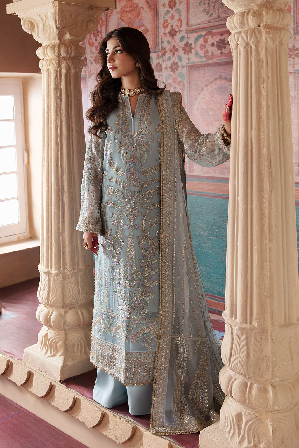 Afrozeh Shehnai Wedding Formal 3Pc Suit AFS-23-V1-04 Roop - House Of Hania