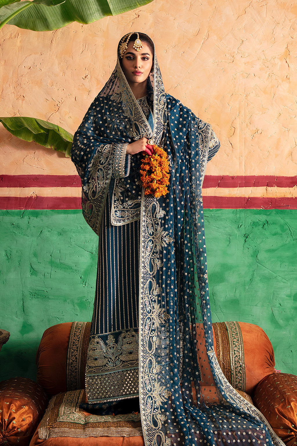 Afrozeh Shehnai Wedding Formal 3Pc Suit AFS-23-V1-05 Amal - House Of Hania