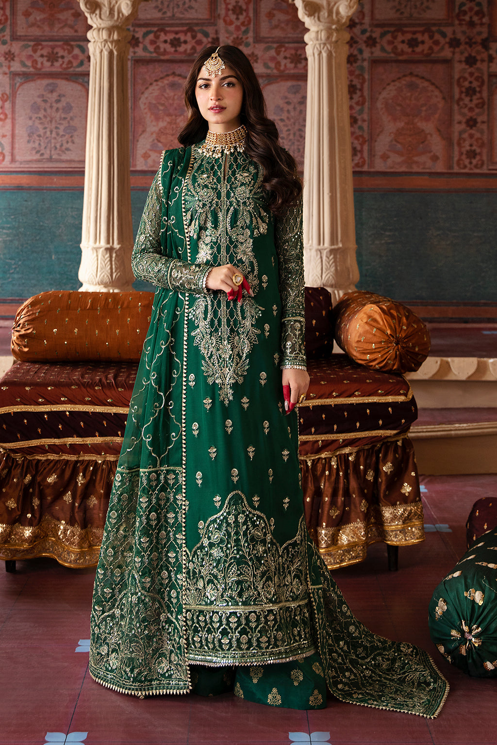Afrozeh Shehnai Wedding Formal 3Pc Suit AFS-23-V1-09 Dilsaz - House Of Hania