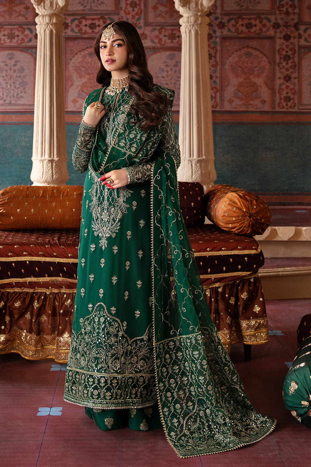 Afrozeh Shehnai Wedding Formal 3Pc Suit AFS-23-V1-09 Dilsaz - House Of Hania