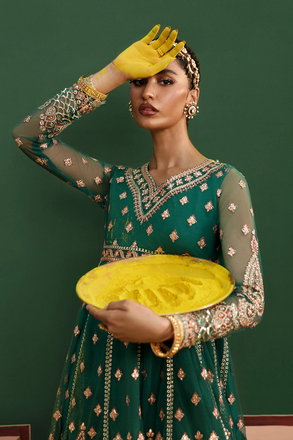 Afrozeh Shehnai Wedding Formal 3Pc Suit AFS-24-01 Shaista - House Of Hania