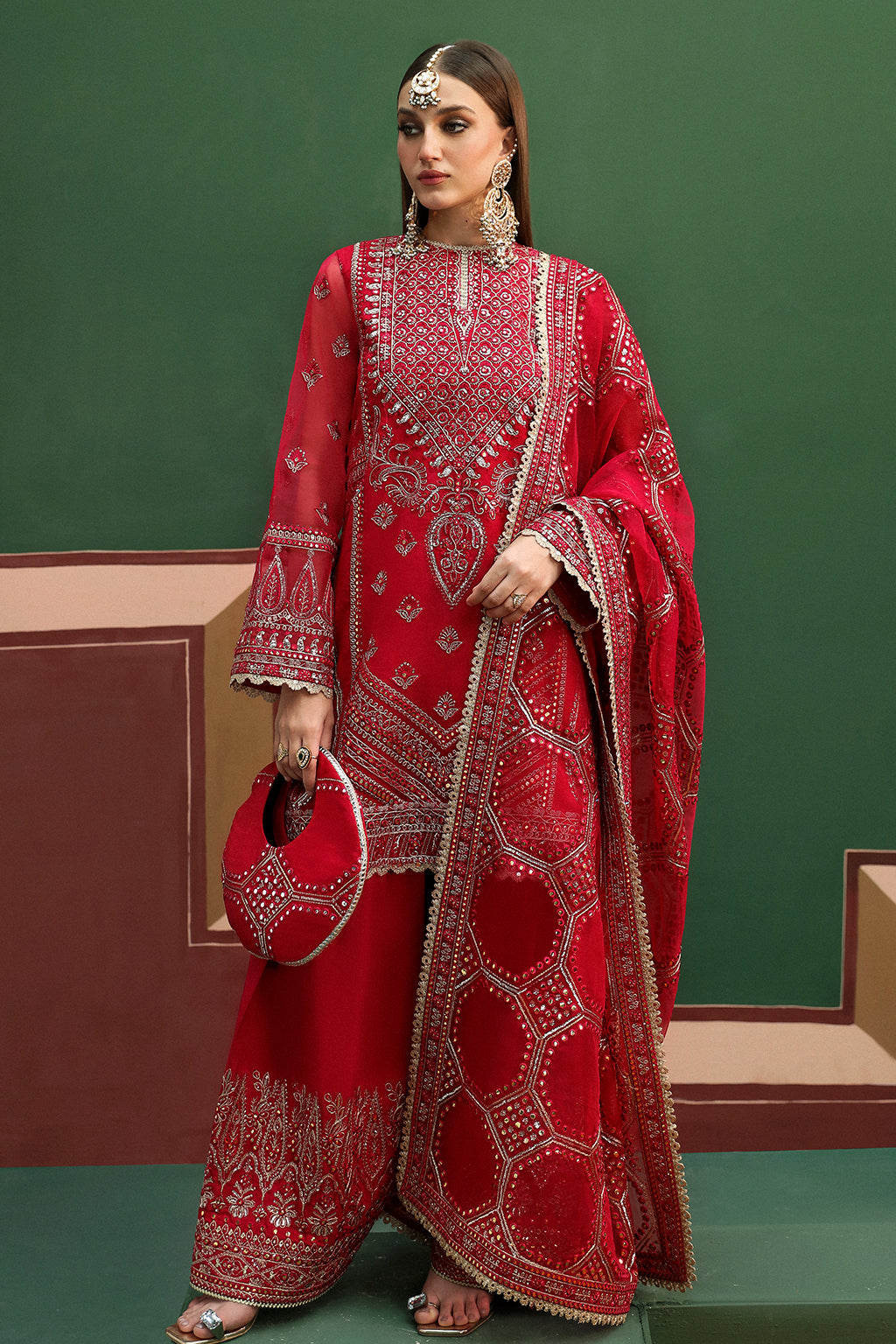 Afrozeh Shehnai Wedding Formal 3Pc Suit AFS-24-04 Hoor - House Of Hania