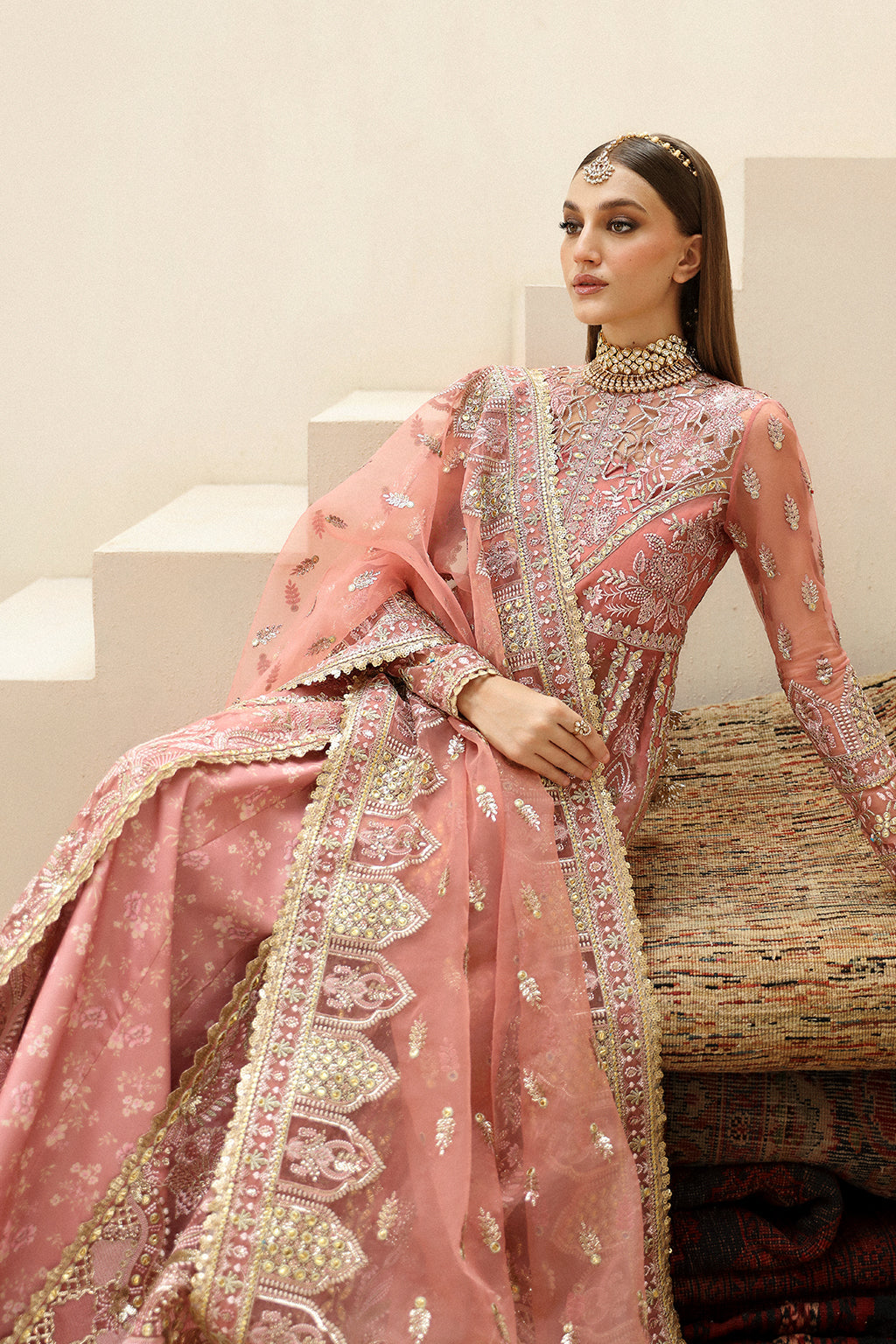 Afrozeh Shehnai Wedding Formal 3Pc Suit AFS-24-05 Shahpara - House Of Hania
