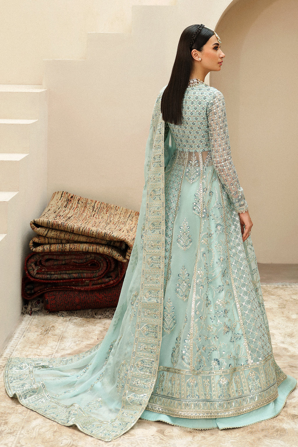 Afrozeh Shehnai Wedding Formal 3Pc Suit AFS-24-07 Tazmeen - House Of Hania