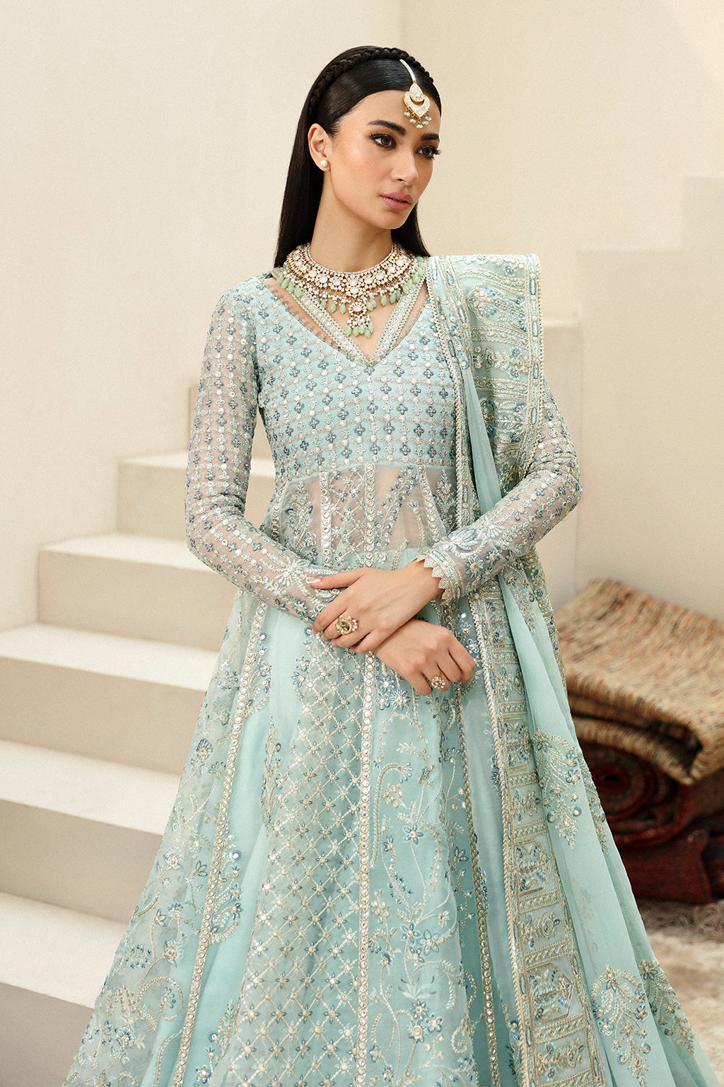 Afrozeh Shehnai Wedding Formal 3Pc Suit AFS-24-07 Tazmeen - House Of Hania