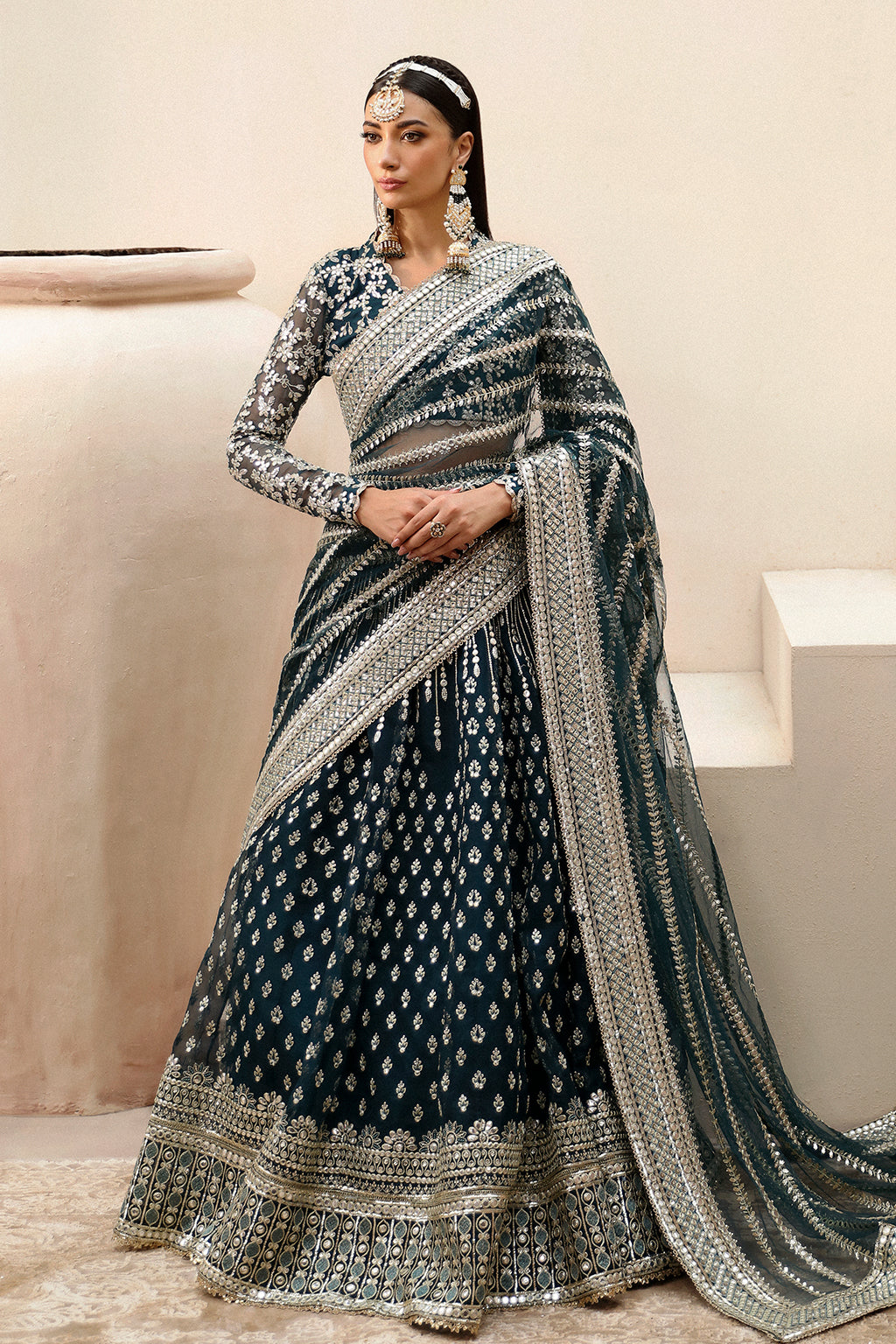 Afrozeh Shehnai Wedding Formal 3Pc Suit AFS-24-08 Urooj - House Of Hania