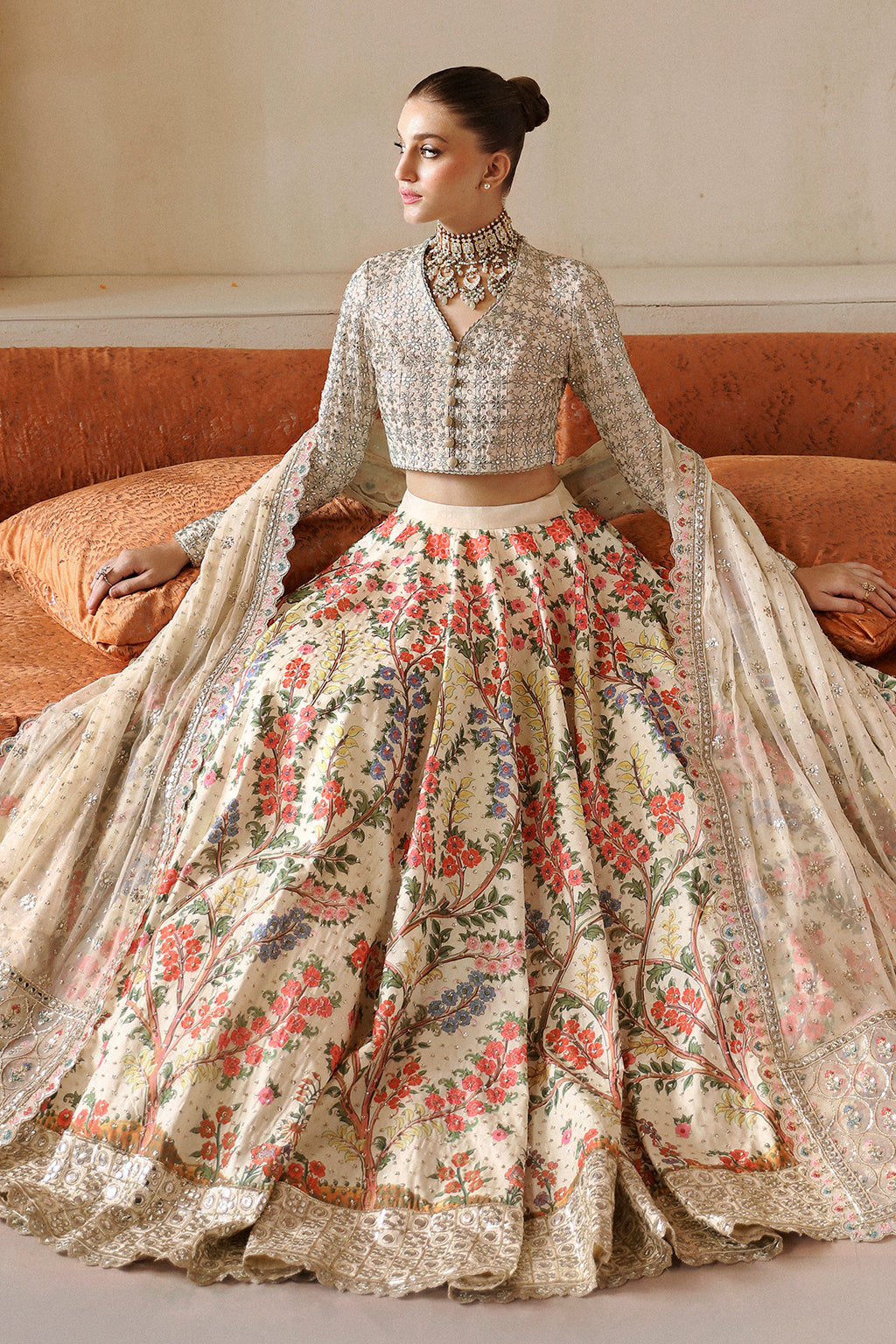 Afrozeh Shehnai Wedding Formal 3Pc Suit AFS-24-09 Gulnar - House Of Hania