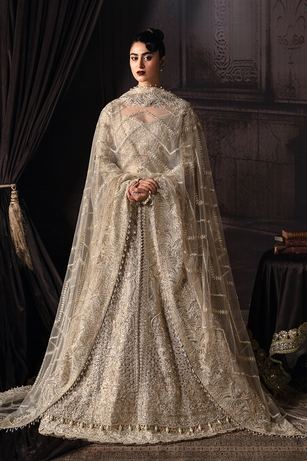 Afrozeh-The Brides Wedding Formal 3Pc Suit AFB-V1-03 Margaret - House Of Hania