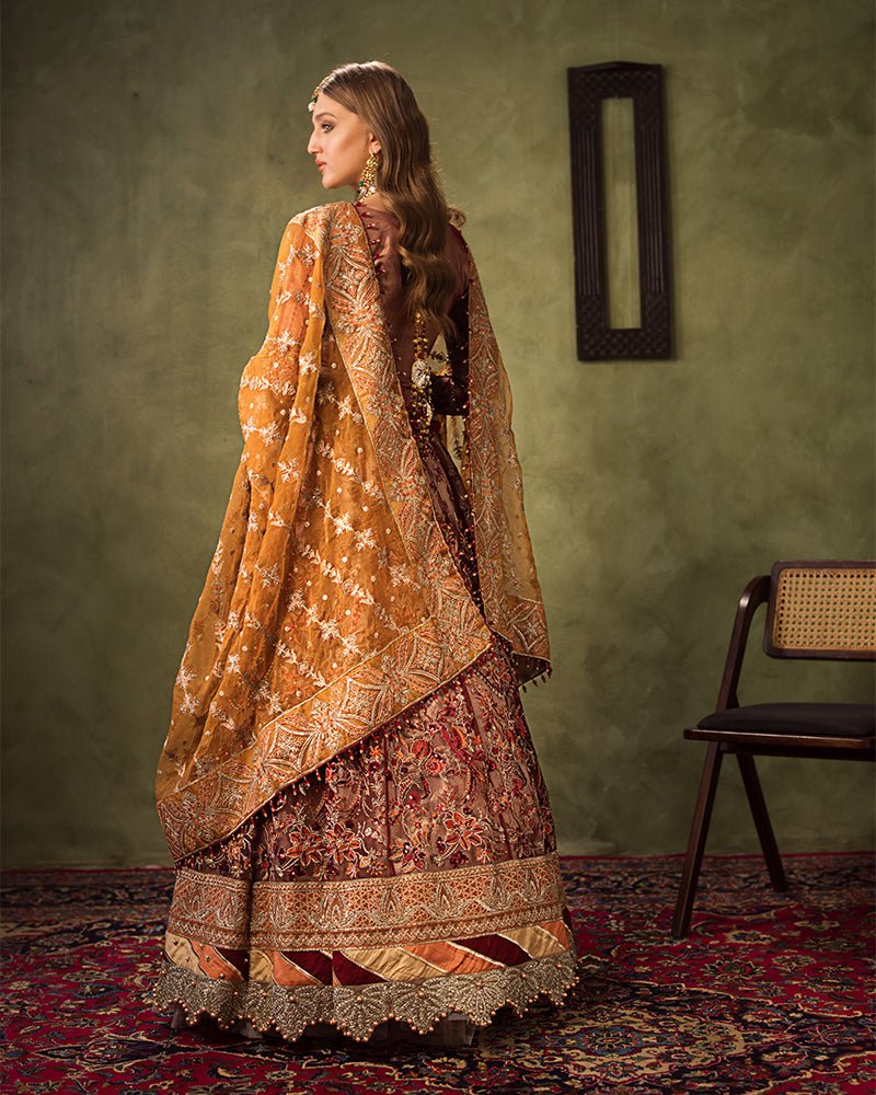 Ain | Aroosh Luxury Formals 24 | AR-90 MAH-E-ROOH (Maroon) - House Of Hania