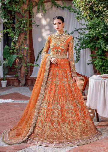 Akbar Aslam Mastani Embroidered Net 3Pc Suit - MAHJABEEN - House Of Hania