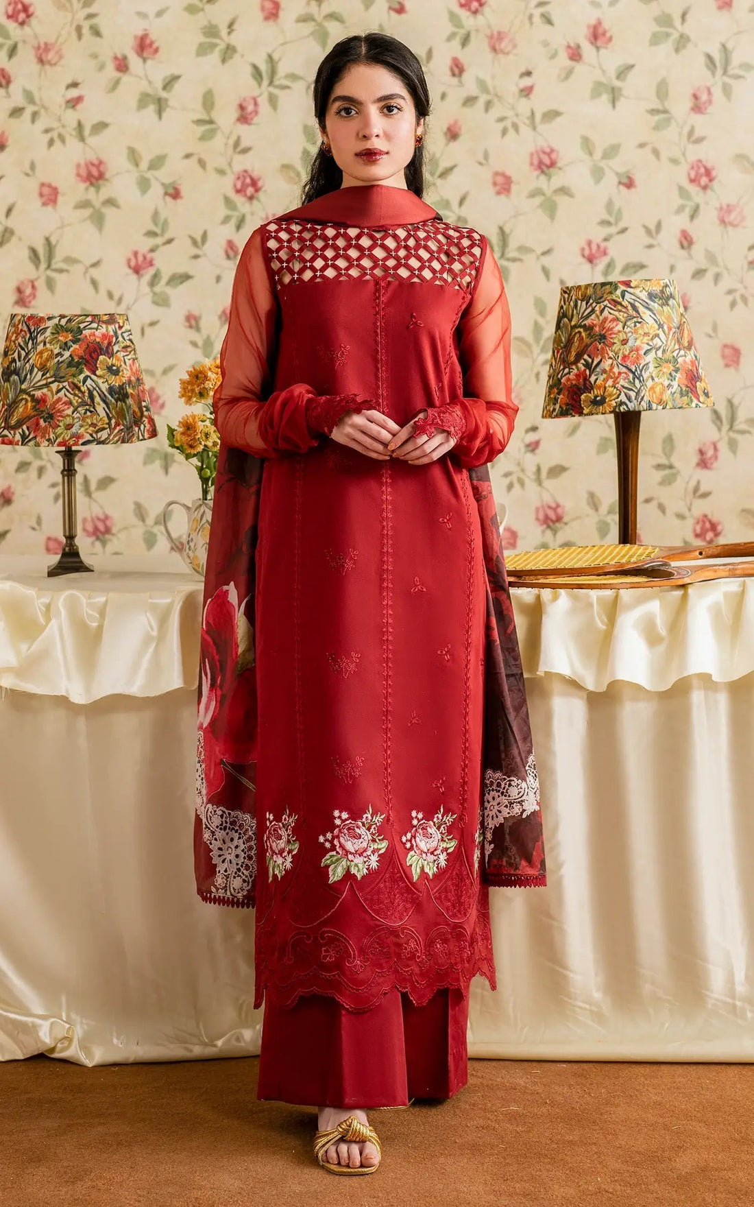Asifa and Nabeel | Meraki Vintage 25 | Gulaal (MVL25-20) - House Of Hania