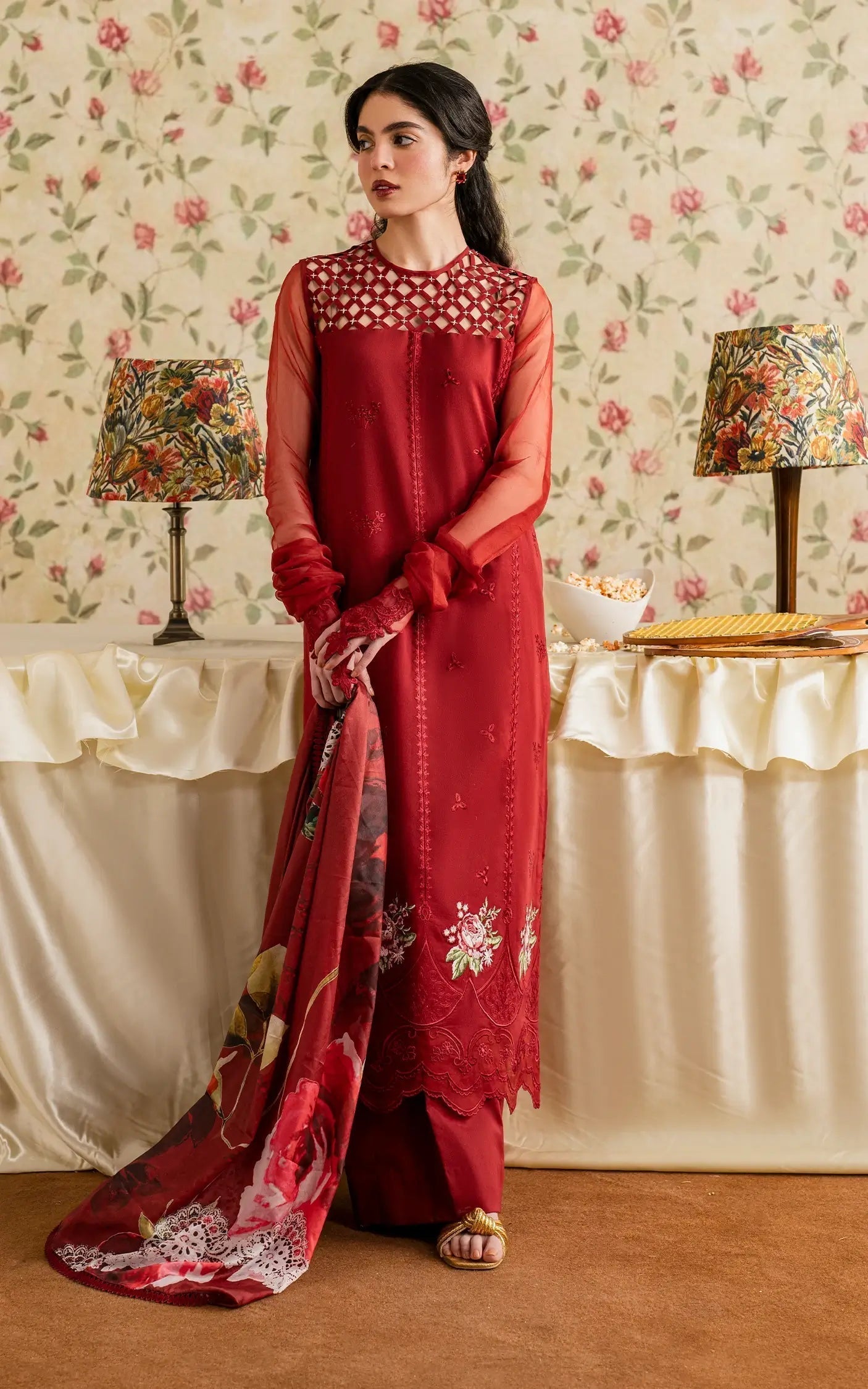 Asifa and Nabeel | Meraki Vintage 25 | Gulaal (MVL25-20) - House Of Hania