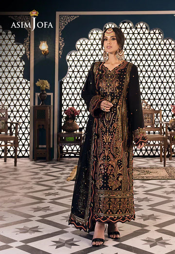 Asim Jofa | Fasana e Ishq Eid Luxury Lawn | AJFI-05 - House Of Hania