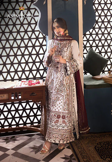 Asim Jofa | Fasana e Ishq Eid Luxury Lawn | AJFI-13 - House Of Hania