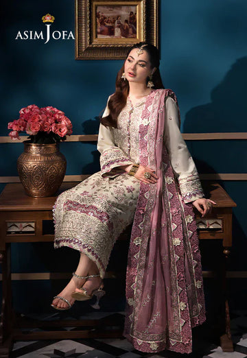 Asim Jofa | Fasana e Ishq Eid Luxury Lawn | AJFI-15 - House Of Hania