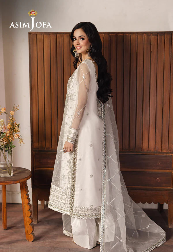 Asim Jofa | Heeriye | AJHE-03 EMBROIDERED ORGANZA 3 PCS - House Of Hania