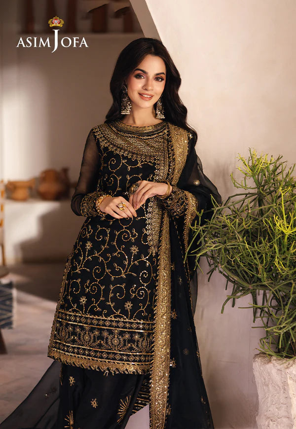 Asim Jofa | Heeriye | AJHE-04 EMBROIDERED ORGANZA 3 PCS - House Of Hania