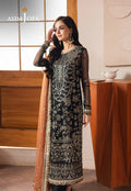 Asim Jofa | Heeriye | AJHE-05 EMBROIDERED NET 3 PCS - House Of Hania