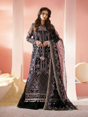 Ayzel Luminara Embroidered Organza 3Pc Suit AWF-01 MILAN - House Of Hania