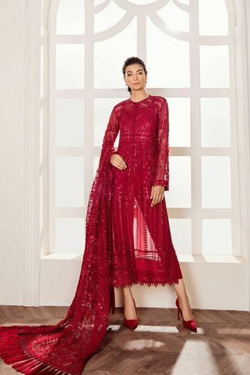BAROQUE-EMBROIDERED CHIFFON UF-37 - House Of Hania