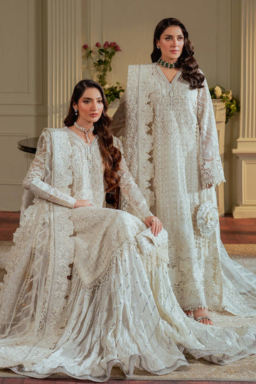 BAROQUE__EMBROIDERED CHIFFON CH13-02 STITCHED - House Of Hania