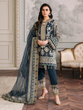 Baroque Chantelle Embroidered Luxury Chiffon 3Pc Suit EC-01 - House Of Hania