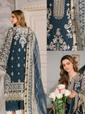 Baroque Chantelle Embroidered Luxury Chiffon 3Pc Suit EC-01 - House Of Hania