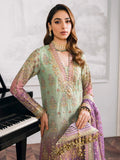 Baroque Chantelle Embroidered Luxury Chiffon 3Pc Suit EC-08 - House Of Hania