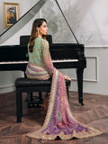 Baroque Chantelle Embroidered Luxury Chiffon 3Pc Suit EC-08 - House Of Hania