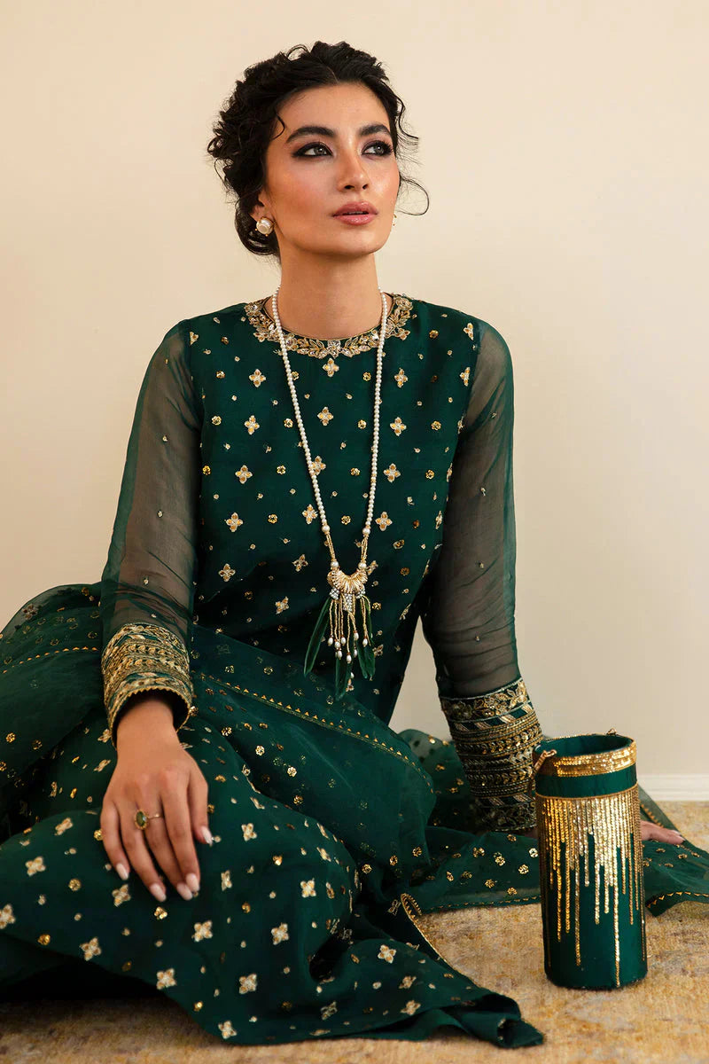 Baroque Exclusive Formal Embroidered Chiffon 3Pc UF-395 - House Of Hania