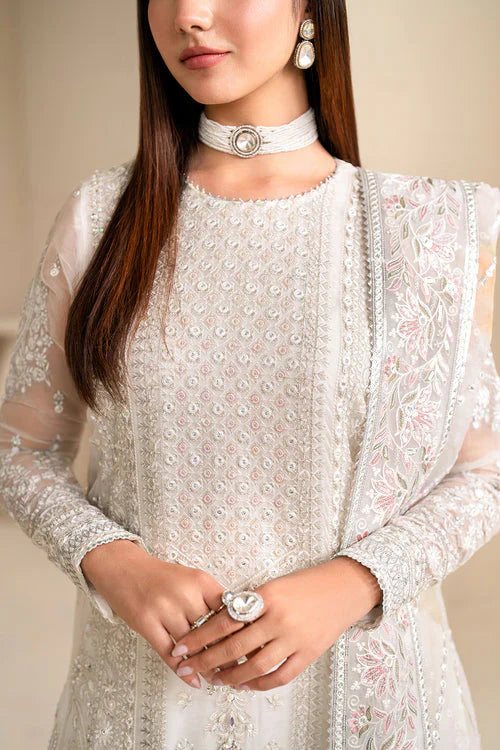 Baroque Exclusive Formal Embroidered Chiffon 3Pc UF-623 - House Of Hania