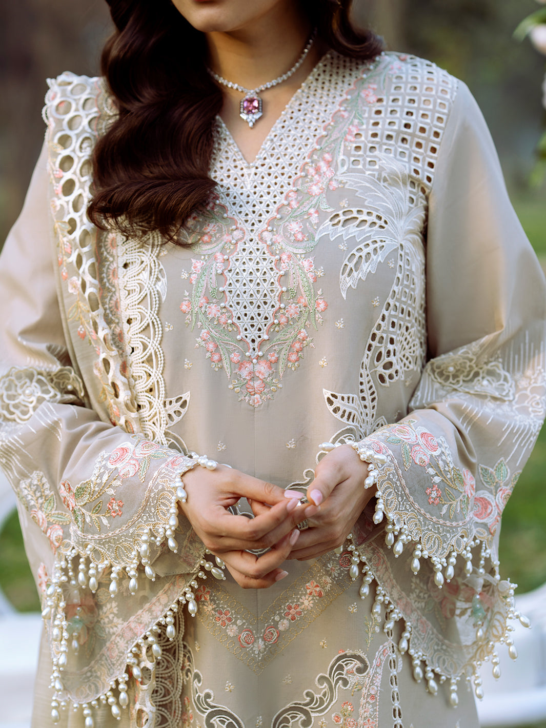 Bin Ilyas | Freesia Embroidered Lawn 25 | 104 - B - House Of Hania
